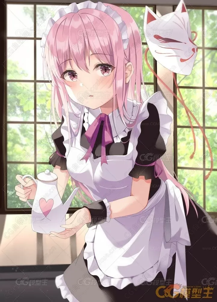 画风超赞的二次元女仆系列插画1657P-10