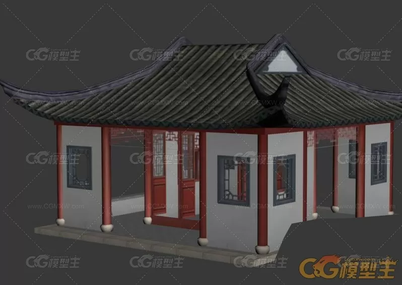 古建筑3dmax模型下载！中国古建筑房子3dmax模型下载！古代房子建筑物3dmax模型下载！-1