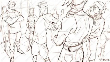 TB Choi插画师的A站人体结构与表情手绘