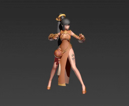 一个不错的游戏女孩模型-1