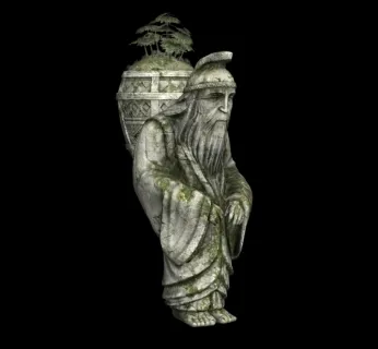 【3D模型】老者石像石雕模型