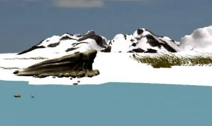 一个雪地场景模型