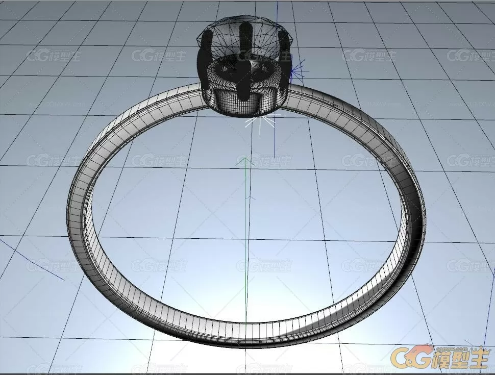 【钻石戒指】戒指，婚戒，钻戒模型-3
