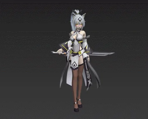 白泽卡通人物模型-1
