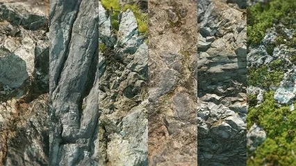 Real Displacement系列第三期岩石地面纹理材质贴图