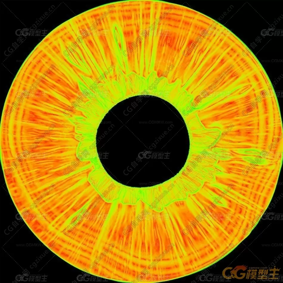 多通道眼珠瞳孔虹膜XYZ纹理贴图素材-4