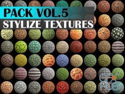 59种独特风格化纹理 Stylized Texture Pack - VOL 5 Texture