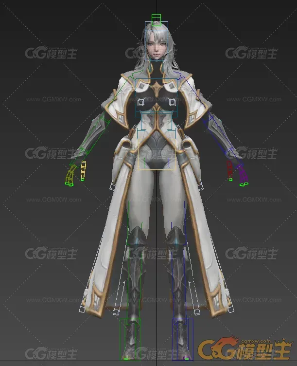 铠甲女战士小姐姐模型-1