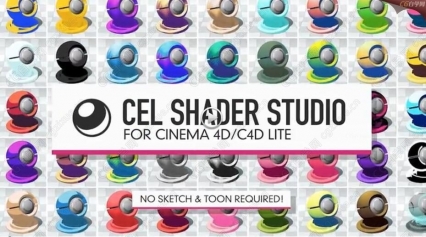 C4D卡通二维材质预设包CEL SHADER STUDIO