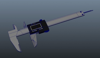 电子游标卡尺maya模型下载！游标卡尺maya模型下载！精密测量仪器游标卡尺maya模型！