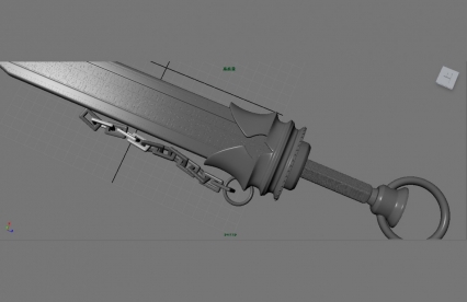 巨阙剑maya模型下载！做工精细的巨阙剑冷兵器maya模型！一柄大剑maya模型