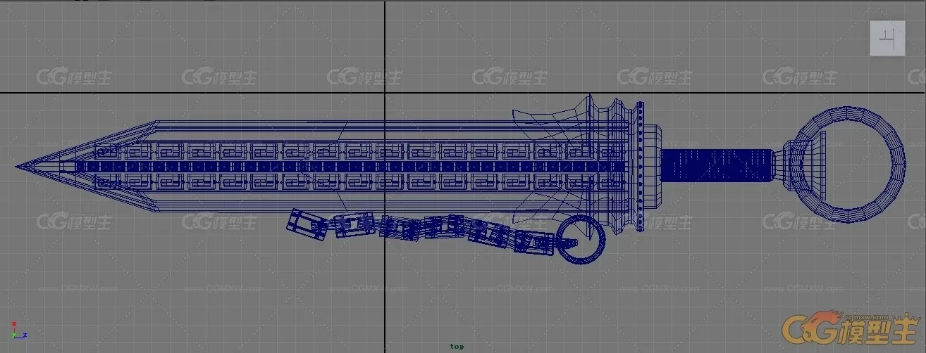 巨阙剑maya模型下载！做工精细的巨阙剑冷兵器maya模型！一柄大剑maya模型-3