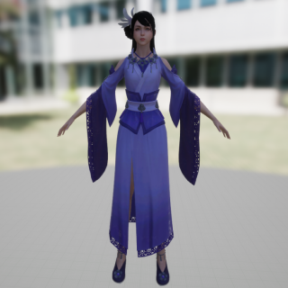 武侠风古代女子3D模型