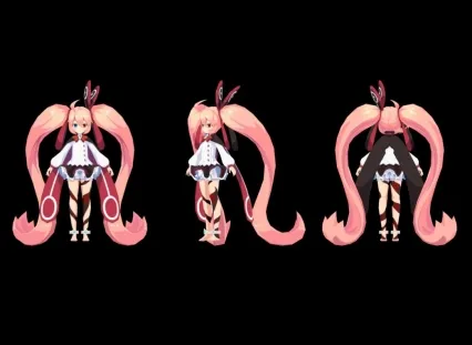 双马尾小萝莉模型