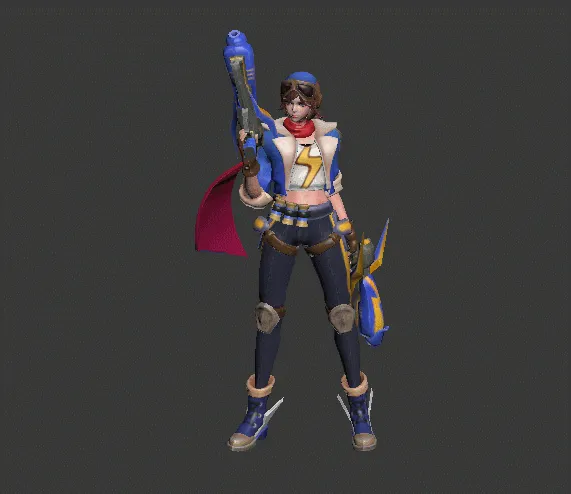 女枪手3D游戏模型下载
