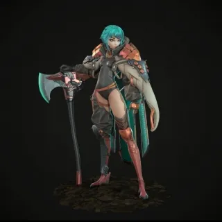 女战士3D模型 fbx格式