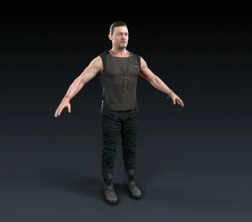 次世代科幻游戏写实男人模型