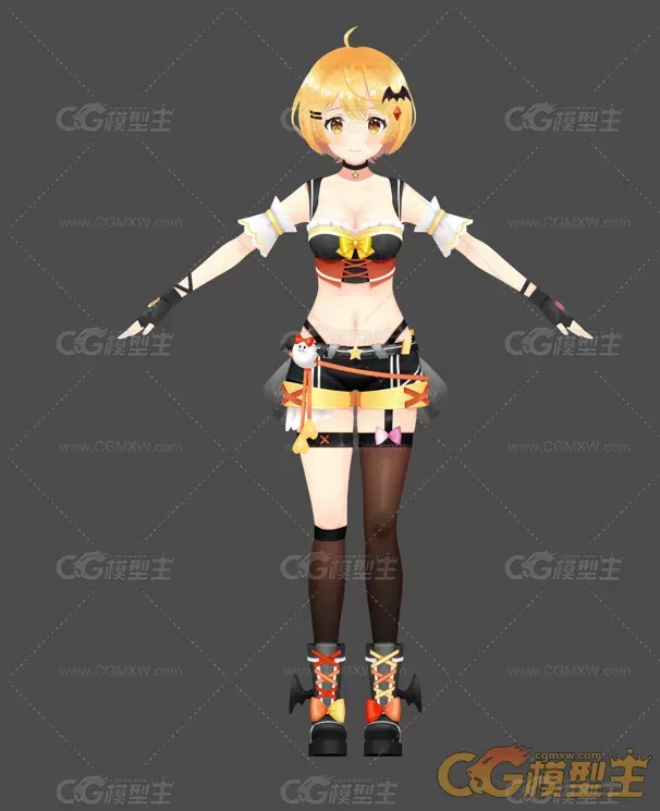 二次元日韩风格女角色模型MMD-1