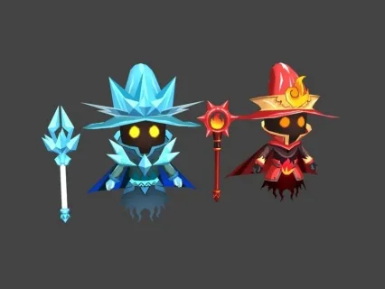 邪恶小法师 恶灵 魔法师 3D游戏角色模型