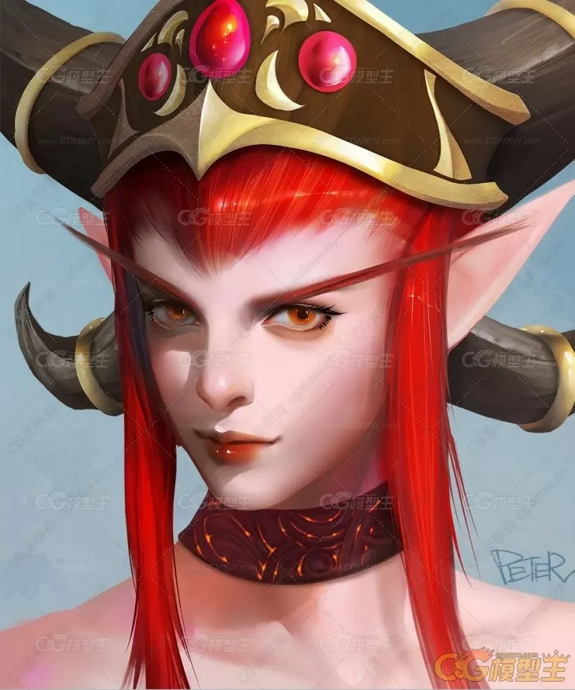 A站国人画师Peterxiao的头像写实CG插画分享418P-5