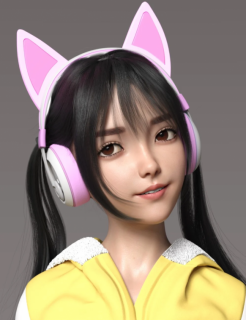 DAZ_日本可爱双马尾女孩Shizuka Genesis 8 Female