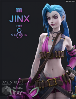 DAZ 金克斯 Jinx for Genesis 8 and 8.1 Female