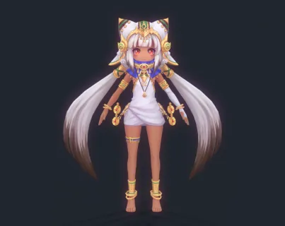 卡通日韩小萝莉3d模型下载
