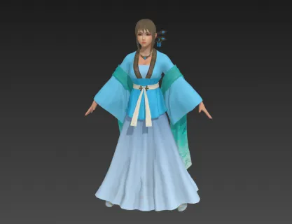 古代游戏女角色模型