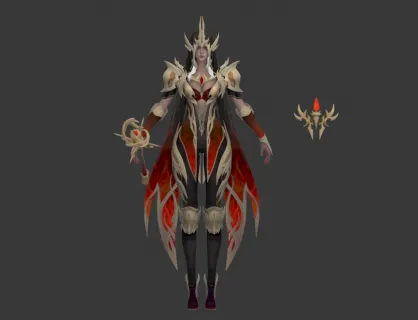 游戏女法师3D模型