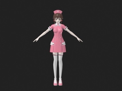 筱宫玲奈 小护士3d人物模型