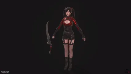Darkness Rises 美女 Harness 双刀 双马尾