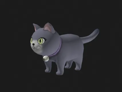 一只宠物小猫模型