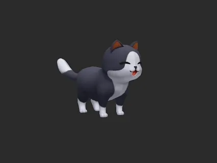 可爱小猫萌宠模型