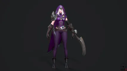 暗夜女刺客3D模型