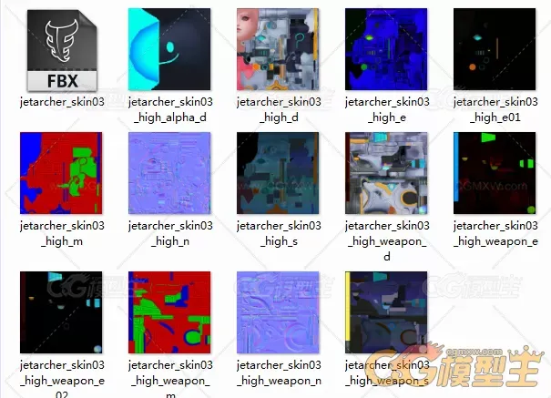 卡通次世代小女孩科幻模型-2