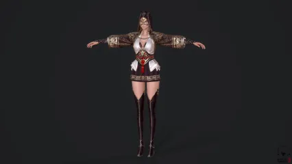 戴面具的次世代女角色模型