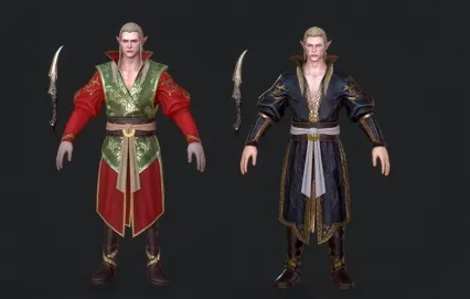 精灵男刺客模型