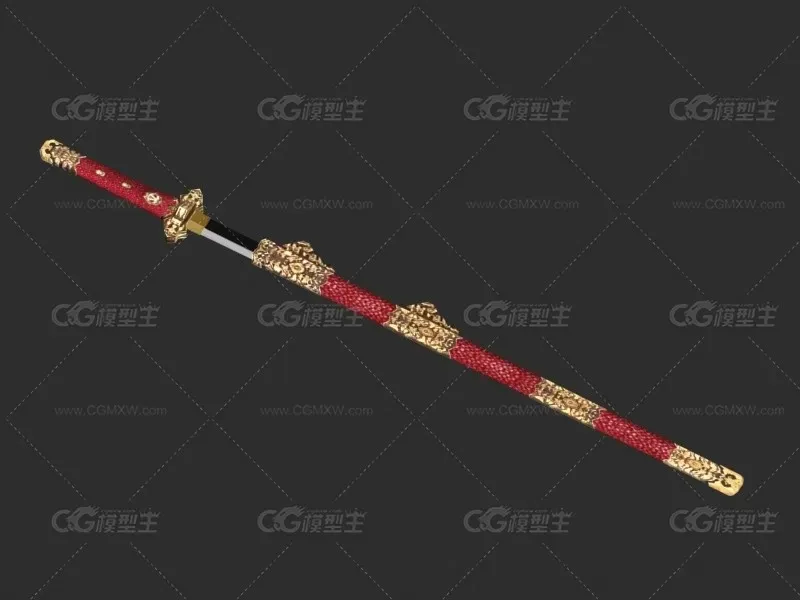 带全套动作的武侠风女主角3D模型-4