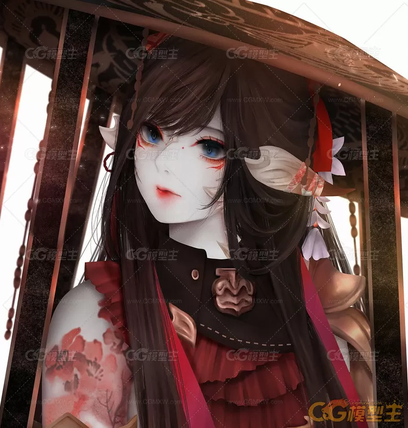 P站画师Kyrie Meii暗黑风的可爱少女原画CG作品220P-10