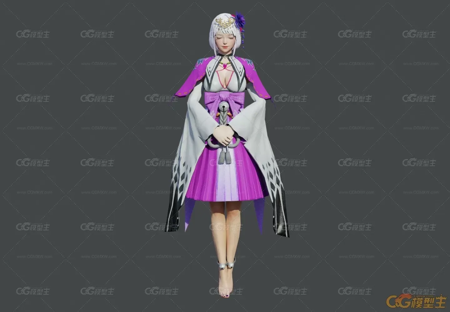 两个游戏美女角色模型-1