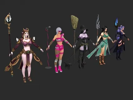 精品游戏女角色模型