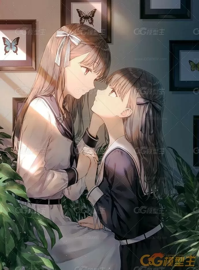 Hiten画师清新唯美的少女插画作品集-3