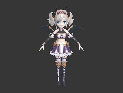蝙蝠小女孩模型