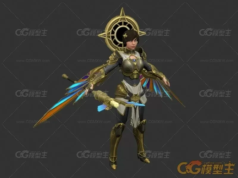 漂亮的女法师3D模型-1