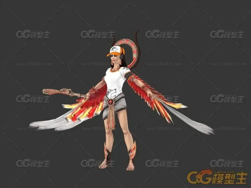 漂亮的女法师3D模型-3
