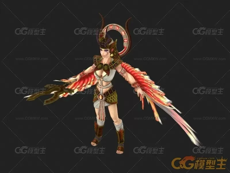 漂亮的女法师3D模型-4