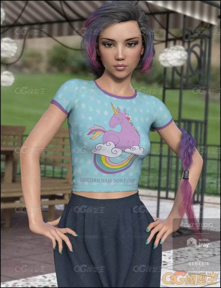 DAZ3D studio G8女性角色人物模型-4