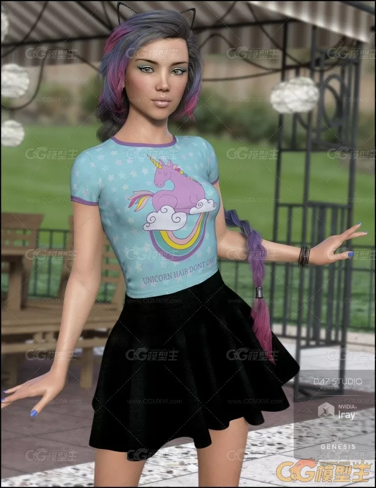 DAZ3D studio G8女性角色人物模型-8