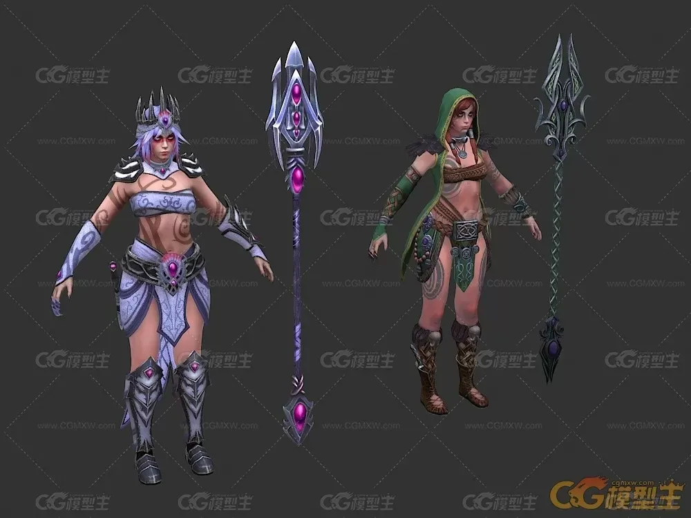 女法师3D游戏模型-1