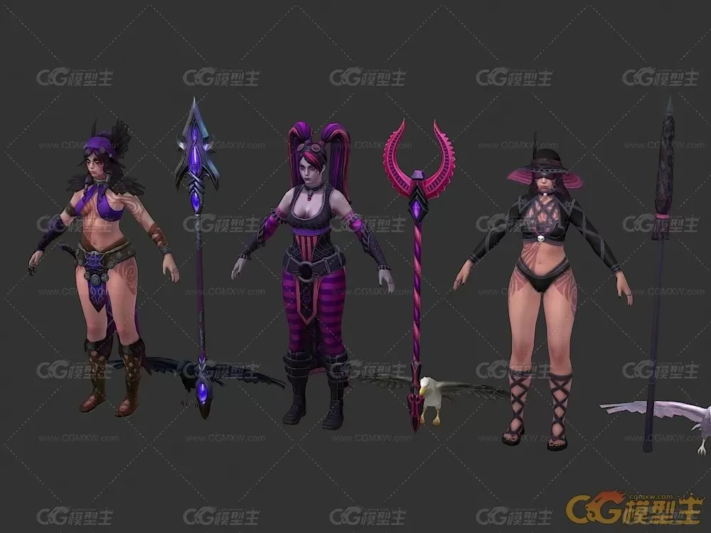女法师3D游戏模型-5